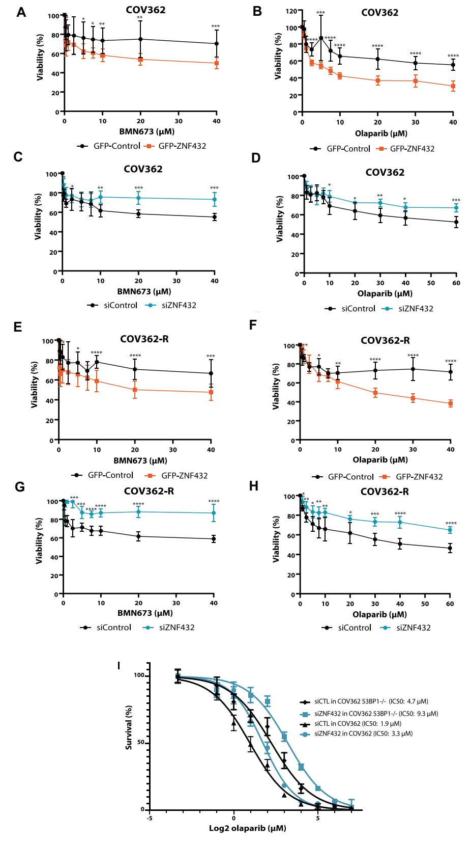 Regulation of ZNF432 expression affects drug resistance of ovarian cancer cells